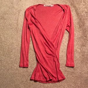 Edgy wrap style sweater!